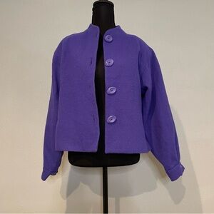 Doncaster Vintage Purple Wool Blazer Jacket Women's Size 4 Classic‎ Button-Up